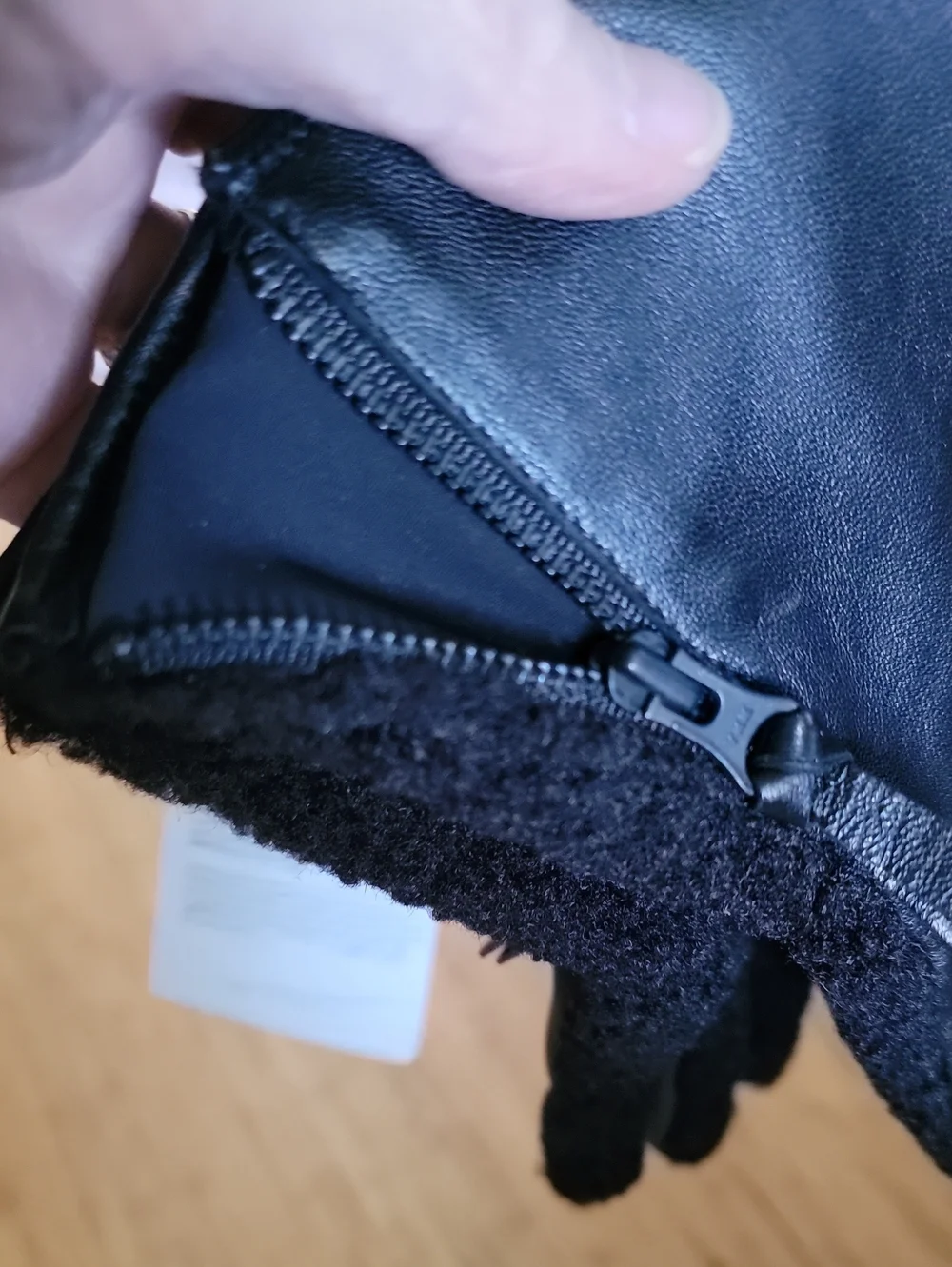 UGG Black Fleece Gloves with Logo